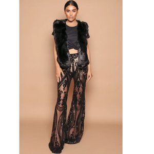 Kirsty Doyle | Black Beaded Super Flares (US size 10)